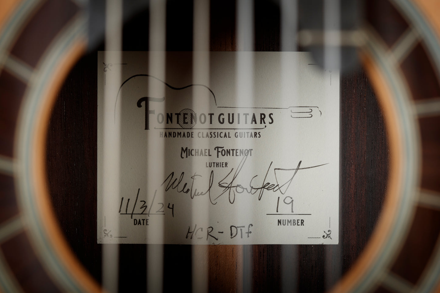Michael Fontenot – 2024 Cedar Doubletop, Indian Rosewood, 640mm Scale