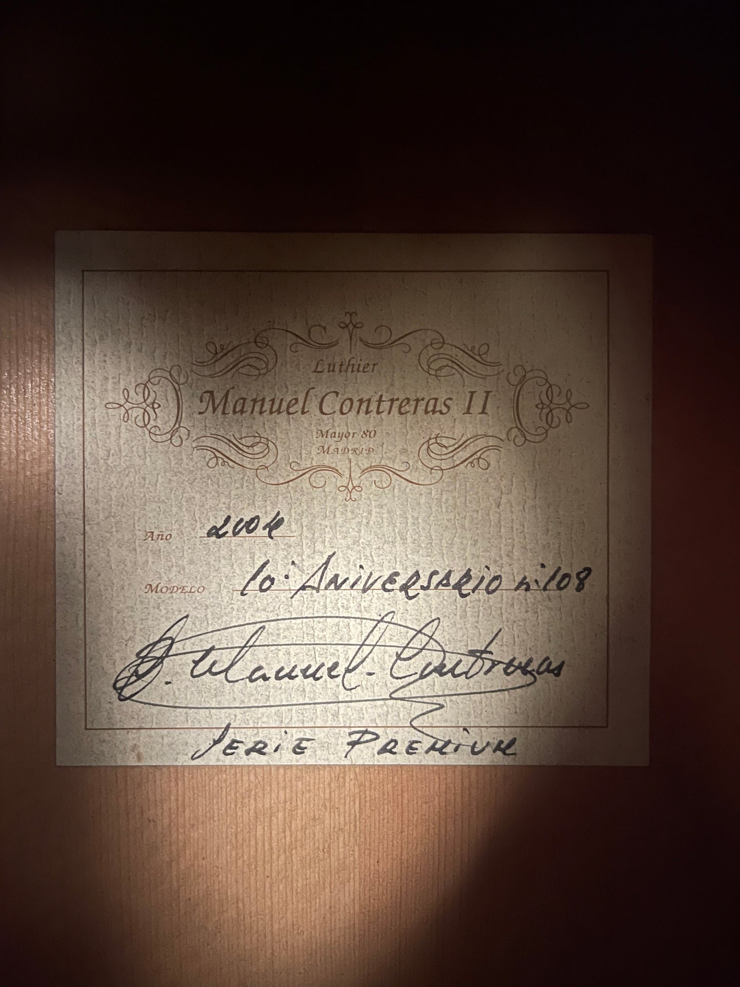 Manuel Contreras II – 2004 10th Anniversary Spruce / Madagascar (Ex. Marcin Dylla)