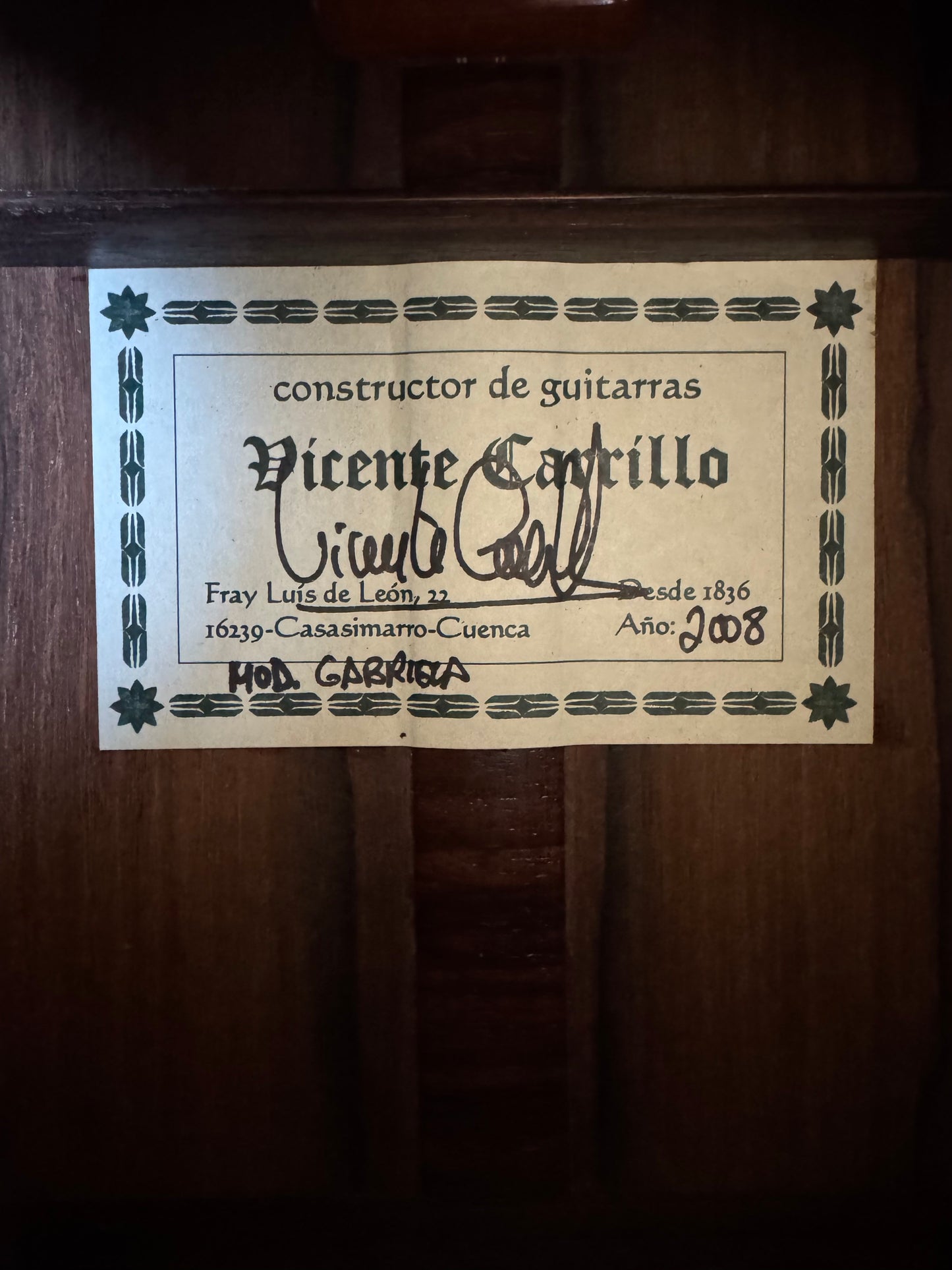 Vicente Carrillo "Gabriela" 2008