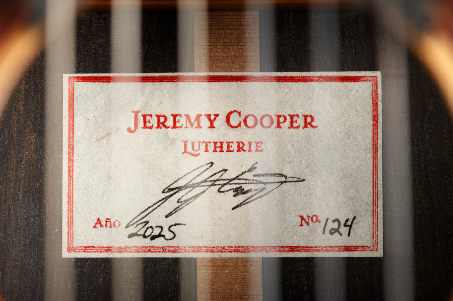 Jeremy Cooper 2025 No. 124 Cedar / Spruce Balsa Double Top | Ebony Back & Sides