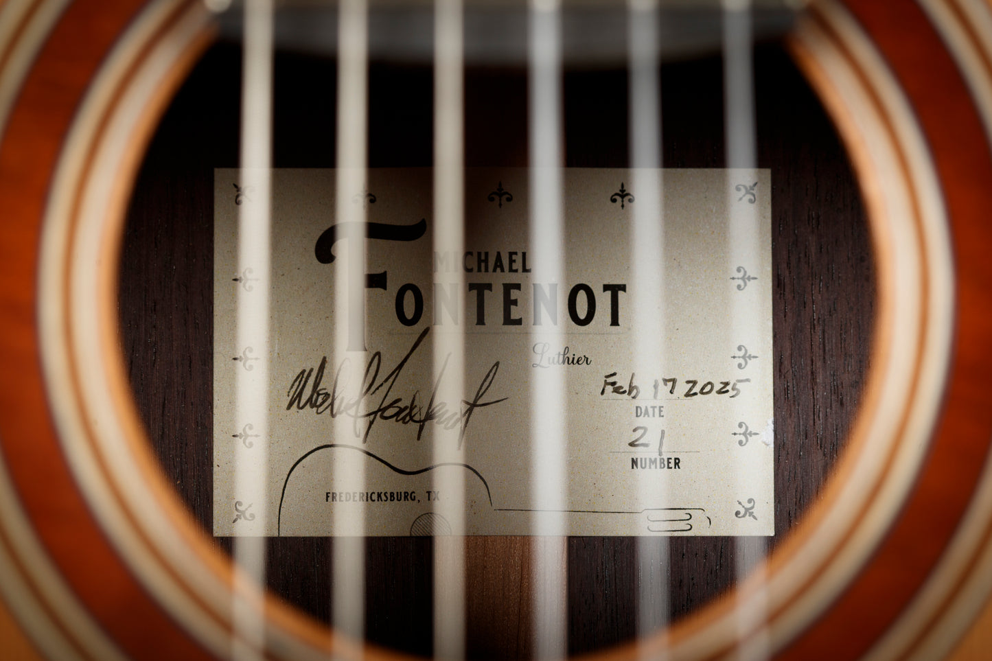 Michael Fontenot No. 21 – 2025 Cedar Double Top, Indian Rosewood, 640mm