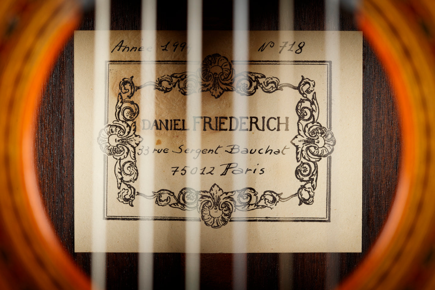 Daniel Friederich 1994 No. 718 – Concert Model (Cedar / Indian Rosewood)