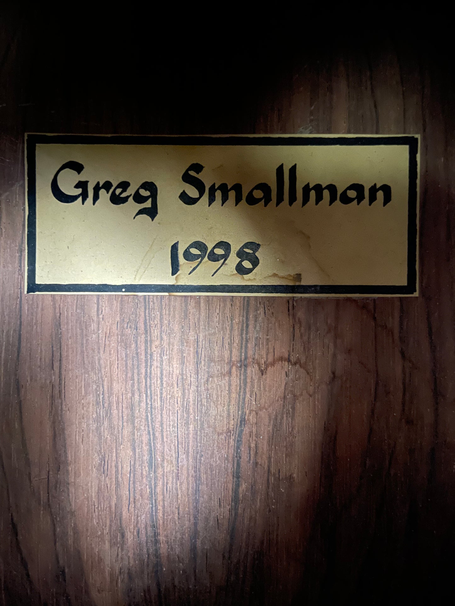 Greg Smallman 1998 Cedar / Indian Rosewood