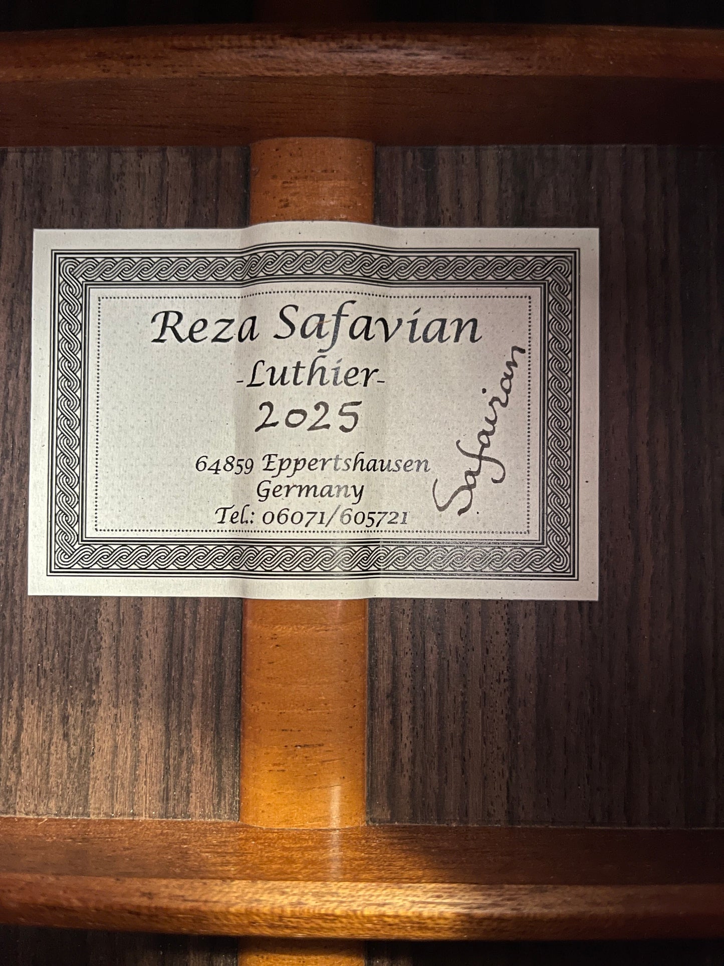 Reza Safavian – 2025 Cedar / Indian Rosewood Double-Top Classical Guitar