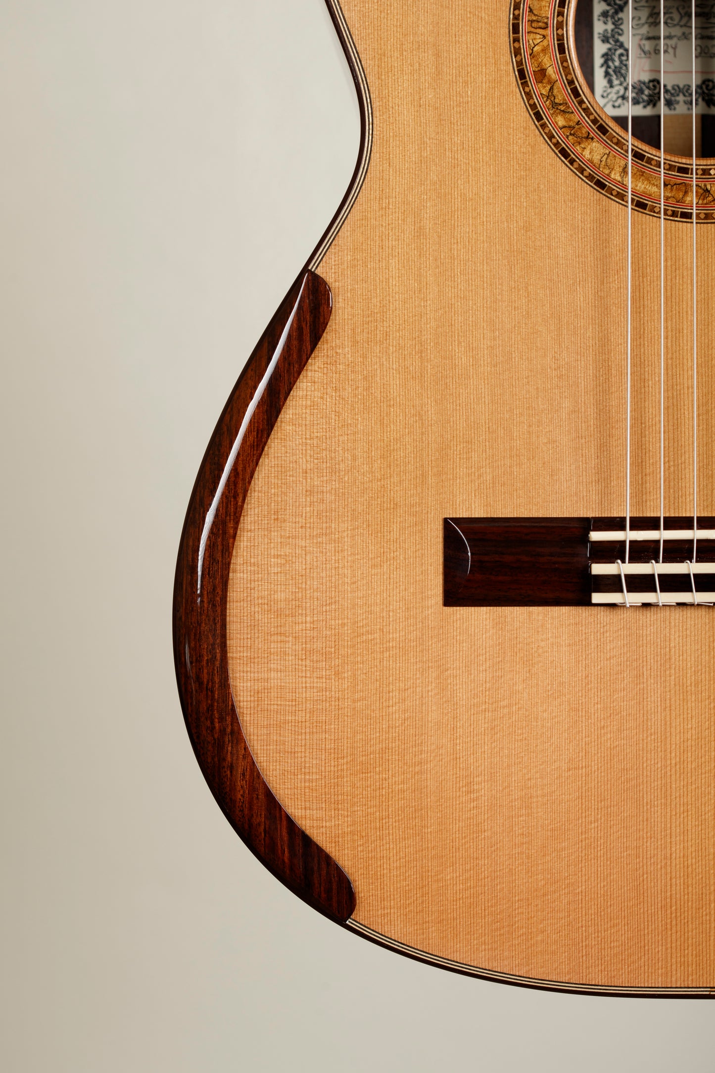 Jeff Sigurdson 2025 Cedar Doubletop (No. 624) 640mm scale – Indian Rosewood back & sides – Balsa core – Armrest & soundport
