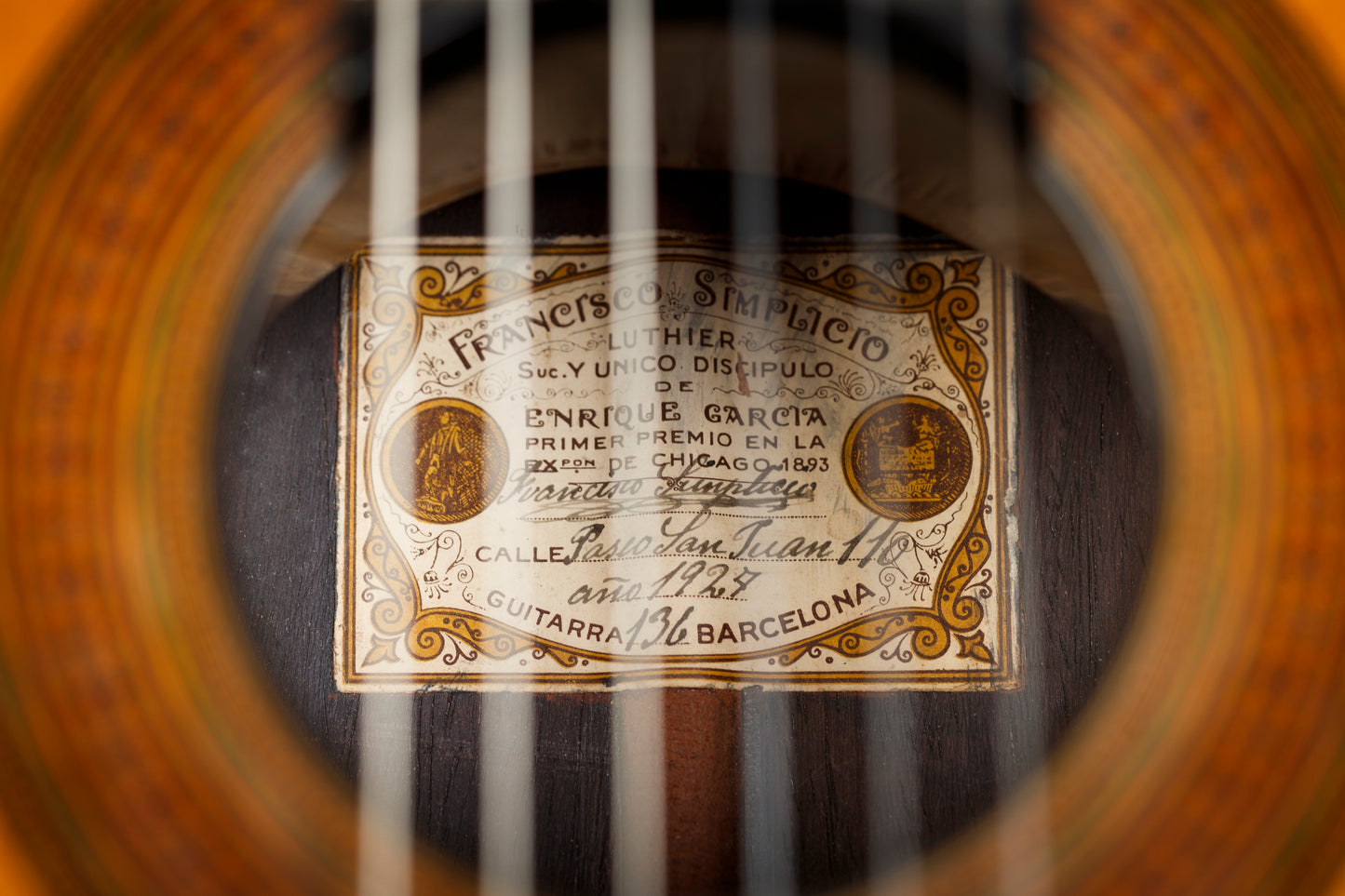 Francisco Simplicio – 1927 Spruce / Brazilian Rosewood Classical Guitar