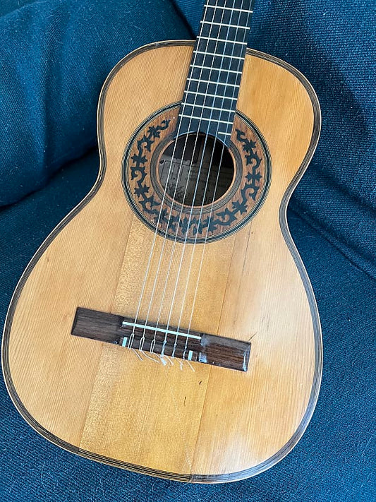 1892 J. Cortes Classical guitar made in Valencia, Spain. Spruce/Walnut